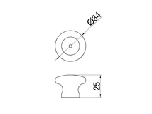 Forest BÚTORFOGANTYÚ F 160-36 GOMB FENYŐ - 10007902200