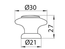 Forest BÚTORFOGANTYÚ S 70-30 GOMB TÖLGY LAKKOZOTT - 10008003900