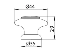Forest BÚTORFOGANTYÚ S 70-44 GOMB FENYŐ LAKKOZOTT - 10008004900