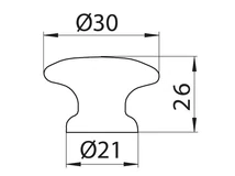 Forest BÚTORFOGANTYÚ S 87-30 GOMB TÖLGY LAKKOZOTT - 10008005100