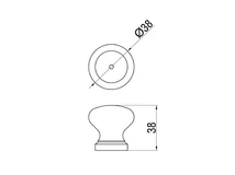 Forest BÚTORFOGANTYÚ 059-38 GOMB FENYŐ LAKKOZOTT - 10008009083