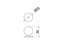 Forest BÚTORFOGANTYÚ G 143-25 GOMB KRÓM - 10008100462