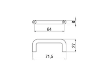 Forest BÚTORFOGANTYÚ G 1008-64 64 KRÓM - 10008103600