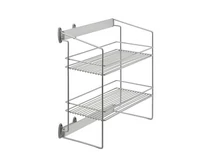 Forest GARDRÓB SZERELVÉNY ACL2 AL OLDALRA SZERELHETŐ 2 RÉSZES POLC 300x600x500 mm MATT KRÓM - 10009700132