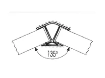 Forest LÁBAZATELEM SAROK 135 FOKOS H: 100 mm ALUMÍNIUM - 10010901465