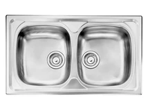 Forest CM MOSOGATÓ UNIVERSAL 2 MEDENCE 860x500mm ACÉL - 10012130510