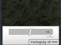 Forest MUNKALAP CHT 1027 GL NERO AFRICA 4200x600x28mm - 10012503002