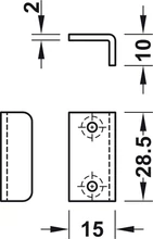 251.74.790 Bútorzár "L" lemez