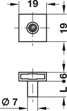 237.22.120 Központi fiókzár rögzítő elem 6,5mm