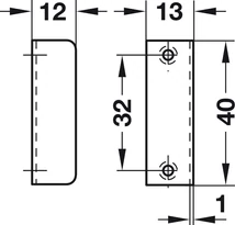 239.41.013 Zárlemez 40x12mm
