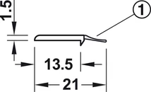 239.91.105 Porfogóléc műanyag barna RAL8019 2mm/2,5fm