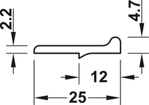 239.92.755 Porfogóléc műanyag fehér 4,8mm/2,5fm