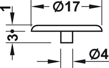 262.24.550 Minifix takaró dugó s. szürke SW4