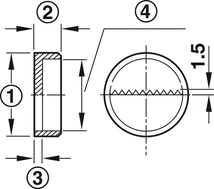 290.50.720 Keretakasztó fehér 20x8,5mm
