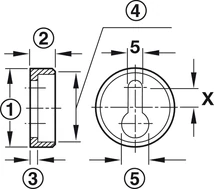 290.51.730 Keretfüggesztő 30x9,0mm fehér műanyag