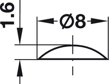 356.27.411 Ajtó koppanás gátló DB007 8,0/1,6mm 2017