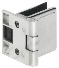 361.97.600 Üvegajtó pánt fúrás nélküli közé. kicsi króm