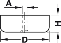 635.80.315 Bútorláb felcsavarozható 45x20mm