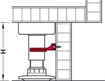 637.38.054 Bútorláb klip AXILO csavaros