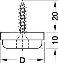 650.19.724 Csúsztató szeg 24mm gumis csavaros