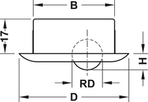 661.04.350 Bútorgörgő süllyeszthető 54mm