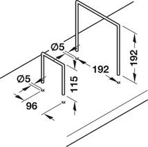 810.69.920 Könyvtámasz 192x192mm