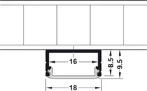 833.72.840 LOOX Led profil 8,5/9,5mm 2,5fm alumínium/opál