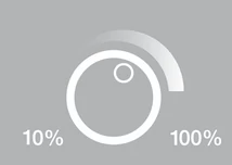 833.89.134 LOOX szögletes érintős fényerőszabályzós kapcsoló