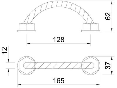 BÚTORFOGANTYÚ 8279-165 I 128mm BÉZS