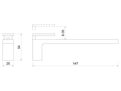POLCTARTÓ ART RM30B ÁLLÍTHATÓ 25x54x147 mm ANTRACIT SZÜRKE