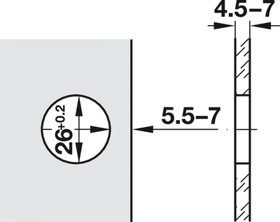 Blum 75T4100  Clip Top üvegajtópánt ráütődő 