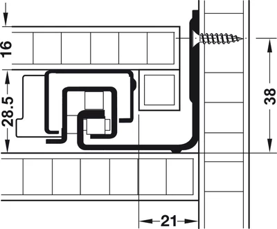 BLUM 560H3000B TANDEM fiókcsúszó BLUMOTION teljes kih., 30 kg, 300 mm