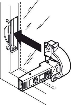 BLUM 71B950A Clip-Top BLUMOTION Aluminium Keret Ráütődő Kivetőpánt 95°, csavaros