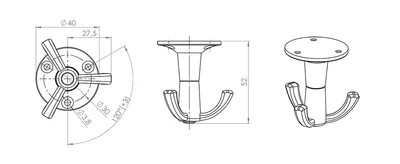 TULIP fogas Twist matt króm