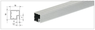 ALUMÍNIUM KÖTŐ  4600x18x18mm ALUMÍNIUM