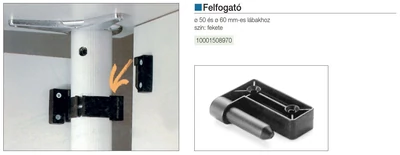 ASZTALLÁB KIEGÉSZÍTŐ 660.M0.G0.00.00 FELFOGATÓ - FEKETE