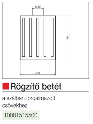 Forest TÁVTARTÓS POLCRENDSZER 535 00 P2 10 A0 RÖGZÍTŐ BETÉT Müanyag  M10 FEKETE - 10001515500