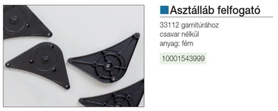 Forest ASZTALLÁB KIEGÉSZÍTŐ FELFOGATÓ TALP (33112) 4DB-OS SZETT ALUMÍNIUM - 10001543999