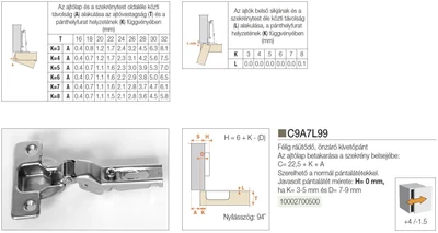 BÚTORPÁNT SALICE C9A7L99 FÉLIG RÁÜTŐDŐ NORMÁL NIKKEL