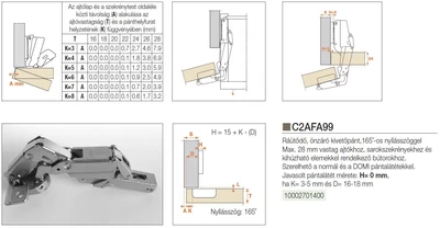 BÚTORPÁNT SALICE C2AFA99 165 FOKOS RÁÜTŐDŐ NORMÁL NIKKEL