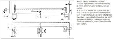 FÜGGŐLEGES HARMÓNIKA VASALAT F1PXAY AJTÓVEZETŐ TEHERB: 20 kg FEHÉR