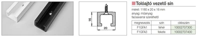Forest FÜGGŐLEGES HARMÓNIKA VASALAT F1GFA1 AJTÓVEZETŐ SÍN 1180×20×16 mm FEHÉR - 10002707300