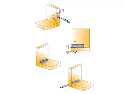 BÚTORPÁNT TITUS 915.7022.380.00 PUSH OPEN CSAPPANTYÚ ADAPTERREL FEHÉR