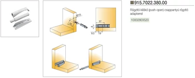 BÚTORPÁNT TITUS 915.7022.380.00 PUSH OPEN CSAPPANTYÚ ADAPTERREL FEHÉR