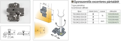 Forest PÁNTALÁTÉT TITUS 700.0KA2.054 T-TYPE EXCENTERES