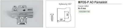 PÁNTALÁTÉT FDS P A0 H=0mm NIKKEL