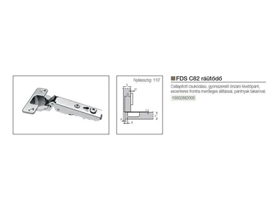 BÚTORPÁNT FDS C82 CSILLAPÍTOTT KLIPPES RÁÜTŐDŐ PÁNT+PÁNTNYAK TAKARÓ NIKKEL