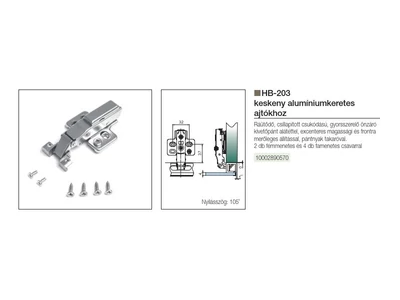 BÚTORPÁNT HOME BOX HB-203 CSILLAPÍTOTT RÁÜTŐDŐ PÁNT+ALÁTÉT+TAKARÓ FÉMKERETHEZ NIKKEL