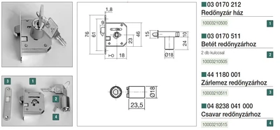 Forest LEHMANN BÚTORZÁR 04 8238 041 000 CSAVAR REDŐNYZÁRHOZ SÁRGARÉZ - 10003210515
