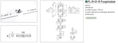 Forest FL BÚTORZÁR FL-R-01-R FORGÓRÚDZÁR +RÚD NIKKEL - 10003220070